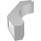 Ekena Millwork 3 1/2-in. W x 12-in. D x 20-in. H Legacy Architectural Grade PVC Knee Brace BRCP035X12X20LEC - alternate 2